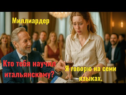 Видео: Официантка заговорила по-итальянски — миллиардер оставил записку и билет