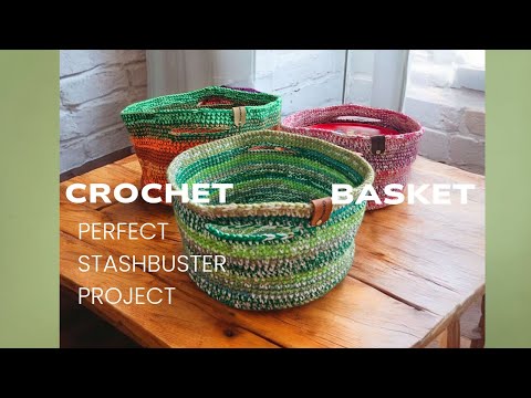 Видео: Как связать крючком корзину - корзина для скрапбукинга