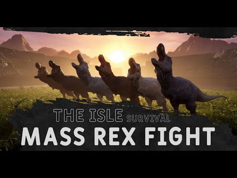 Видео: Mass Rex Fight in The Isle. Масштабные бои на сюрве. The Isle. День без правил.