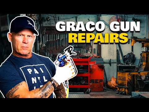 Видео: Чистка краскораспылителя Graco Contractor II. Ремонт безвоздушного краскораспылителя.