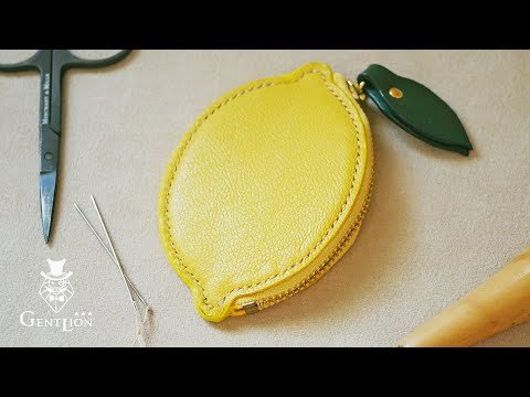 Видео: Изготовление футляра для монет в форме лимона с выкройкой PDF. | Поделка из кожи |