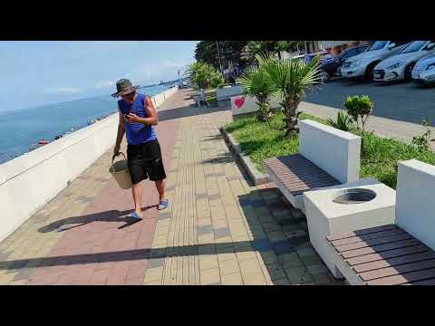 Видео: Грузия.Вся набережная Кобулети,пляж..