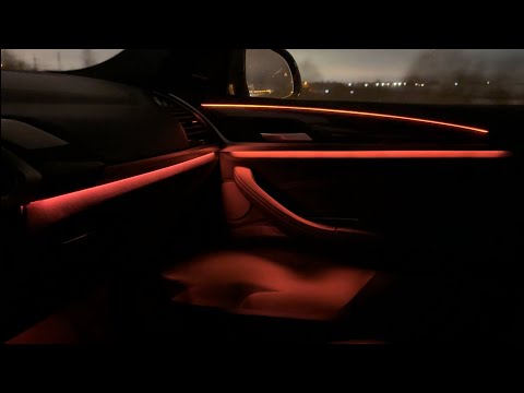 Видео: Подсветка салона BMW без заводской контурной или бмв с разводами и засветамми в стоковой подсветке