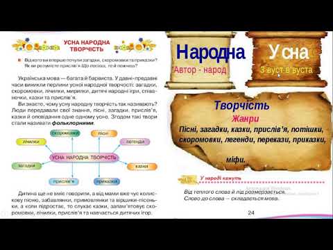 Видео: Урок читання, 2 кл., тема  «Усна народна творчість. Прислів’я та приказки»