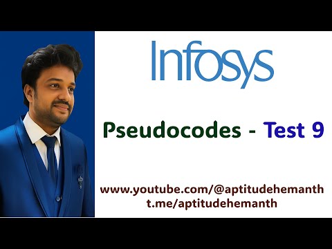 Видео: Infosys - Псевдокоды - Тест 9