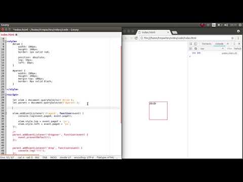 Видео: Перетягиваем элемент мышкой по экрану на JavaScript