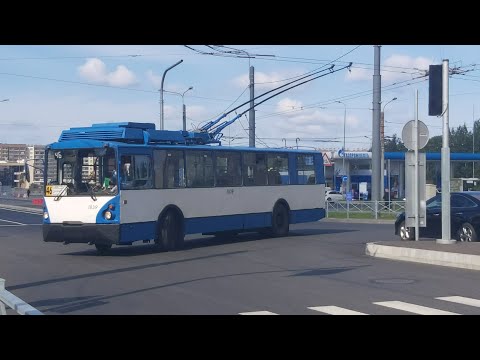 Видео: Троллейбус, маршрут №46 ВЗТМ-5284 б.1839 (14.08.2020) Санкт-Петербург