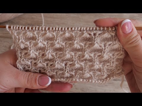 Видео: Объёмный ажурный узор спицами | Volume knitting pattern