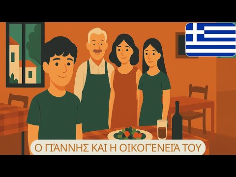 Видео: Яннис и его семья | Греческие истории | История A1 1 #греческий #learngreek #греция #греция