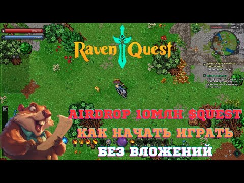 Видео: RavenQuest - ММОРПГ с Аирдпропом в 10млн $Quest. Как начать играть. Без вложений.