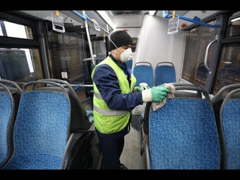 Видео: Как проходит дезинфекция автобусов
