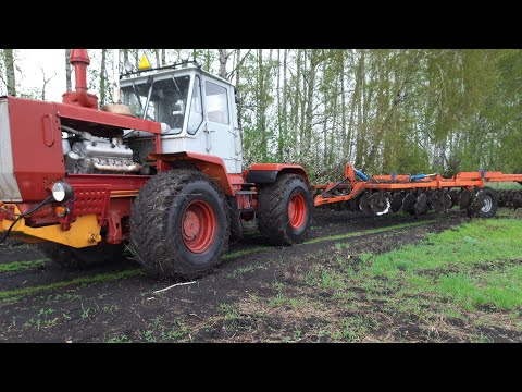 Видео: БДМ 3.2Х4 Дискатор Белагромаш Т150К  с ЯМЗ-236  в работе 🚜🔥