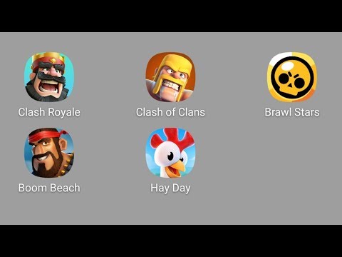 Видео: Clash Royale, Clash of Clans, Brawl Stars, Boom Beach, Hay Day, - Клэш Рояль, Бровл Старз