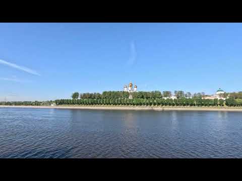 Видео: Река Волга - Город Ярославль: Коровники-Которосль-Стрелка-Земляной город-Речной вокзал (Ярославль)