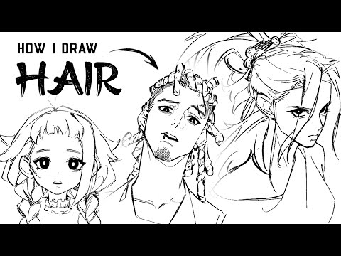 Видео: Как рисовать волосы для начинающих — BNG Studio