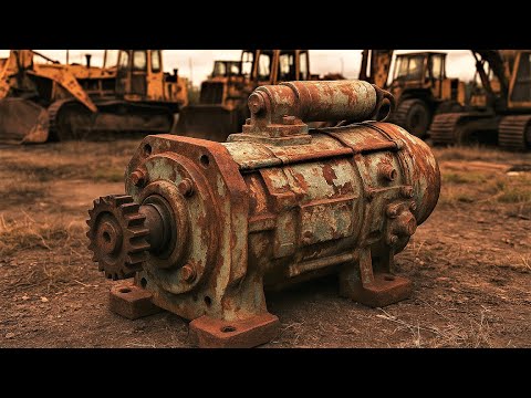 Видео: Гений превратил лом в полностью рабочий стартер экскаватора мощностью 4500 л.с.