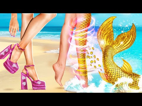 Видео: ГЛАМУРНАЯ ДЕВУШКА спасает РУСАЛОЧКУ! 🧜‍♀️✨ DIY-ПРЕОБРАЖЕНИЕ в бассейне! 💖