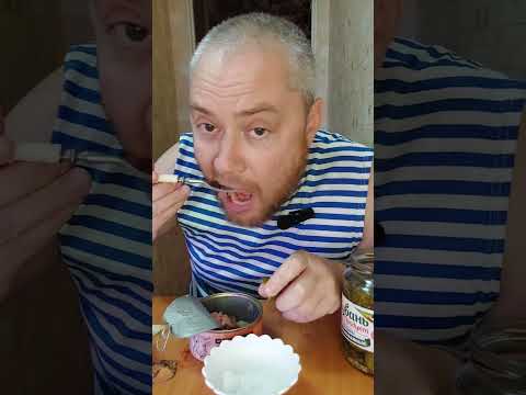 Видео: Ответы на вопросы. Тушёнка говяжья, агрокомплекс выселковский с лучком и огурцами. #мукбанг 