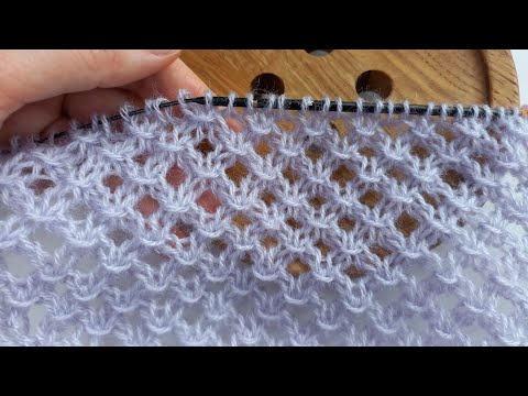 Видео: Любимый ажур вязальщиц 🌷 Узор спицами, который всегда в моде