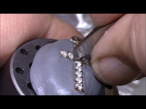 Видео: Закрепка камней Stone setting (Крестик)