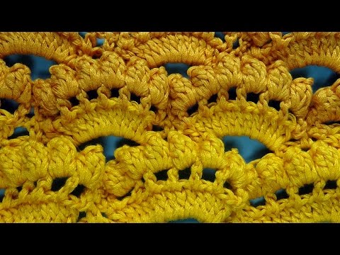 Видео: Рельефные волны Узор вязания 87 Crochet pattern