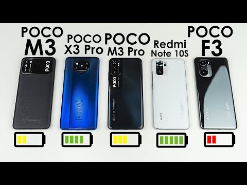 Видео: КТО ДОЛЬШЕ ПРОЖИВЕТ? 🔋 POCO X3 Pro, POCO M3, POCO F3, POCO M3 Pro, Redmi Note 10S