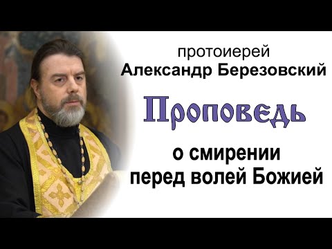Видео: Проповедь о смирении перед волей Божией (2021.11.19). Протоиерей Александр Березовский