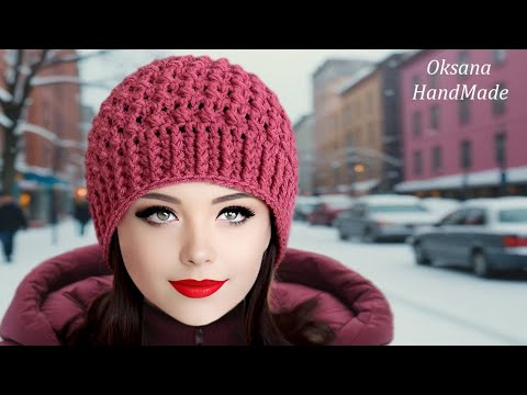 Видео: 🌺 ШАПКА крючком красивым РЕЛЬЕФНЫМ узором. Crochet hat