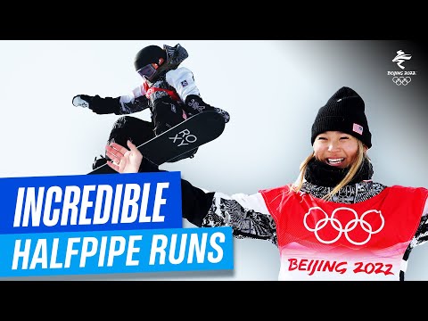 Видео: 10 потрясающих заездов в женском хафпайпе | Пекин-2022
