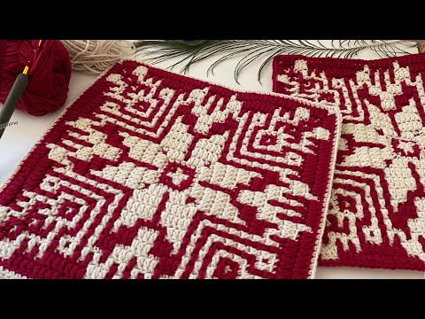 Видео: Прикосновение крючком к инновационным мотивам мозаичного искусства с традиционными узорами