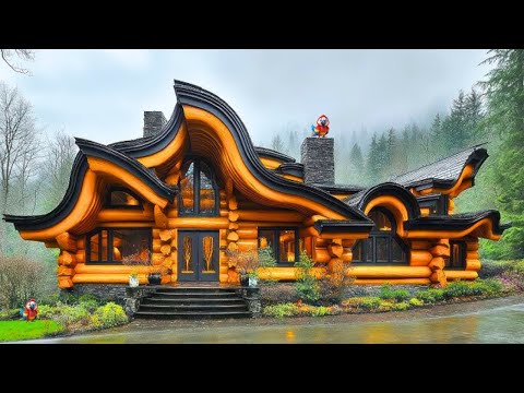 Видео: Мужчина построил невероятный самодельный деревянный домик в лесу (от начала до конца) @Carpenter_...