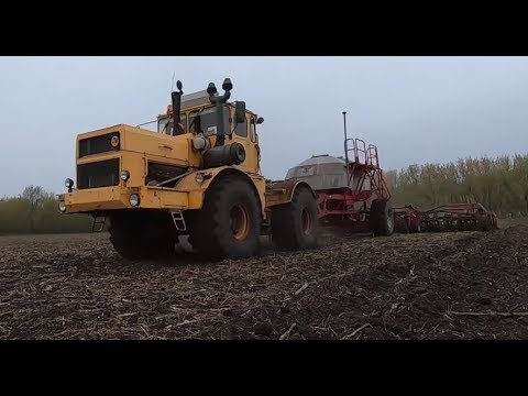 Видео: Трактор Кировец. ПК Алькор-10. Продолжаем сеять ячмень.