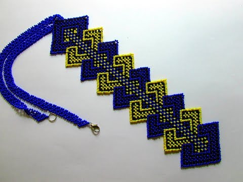 Видео: МК#1 Галстук из бисера.(сеточное плетение) How to make a tie from beads.Beadwork. Part 1 of 2