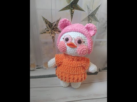 Видео: Плюшевая уточка Лалафанфан! Плюшевый свитерок и шапочка с ушками! Часть 6.