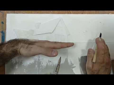 Видео: Барельеф "Домик у озера"