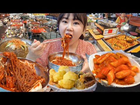 Видео: Мукбанг на рынке Йиджонбу Джейл в жаркий день🍜Острый ттокпокки, 2 вида холодной лапши и шоппинг