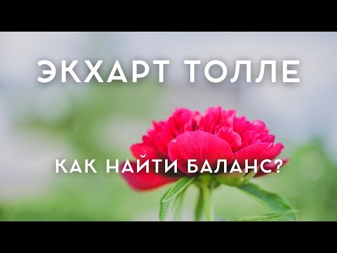 Видео: Экхарт Толле - КАК НАЙТИ БАЛАНС [Лекции 03] Nikosho