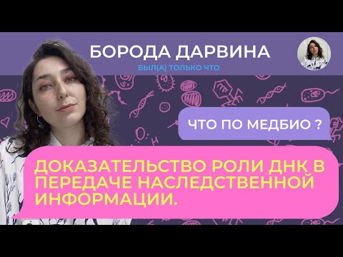 Видео: Доказательство роли ДНК в передаче наследственной информации. Медбио.