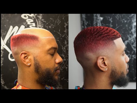 Видео: Вишнёво-красный блок для волос от Mickeydabarber