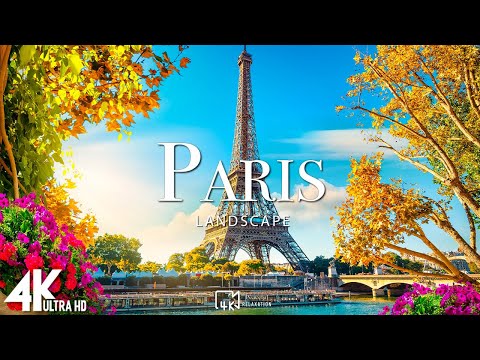 Видео: Париж, Франция 4K - расслабляющая музыка вместе с красивыми видеороликами (4K Video Ultra HD)