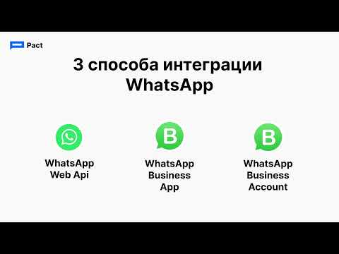 Видео: 3 способа интеграции WhatsApp для бизнеса