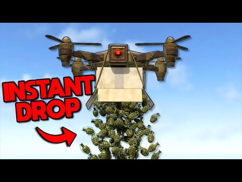 Видео: Сбрасывание 1000 гранат на ничего не подозревающих игроков в Rust