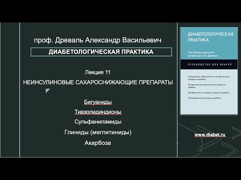 Видео: Лекция №11. Традиционные неинсулиновые сахароснижающие препараты