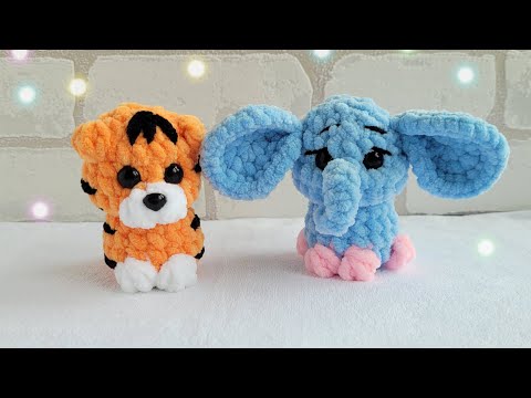 Видео: Мини слоник вязаный крючком из плюшевой пряжи/crochet elephant/gehäkelter Elefant