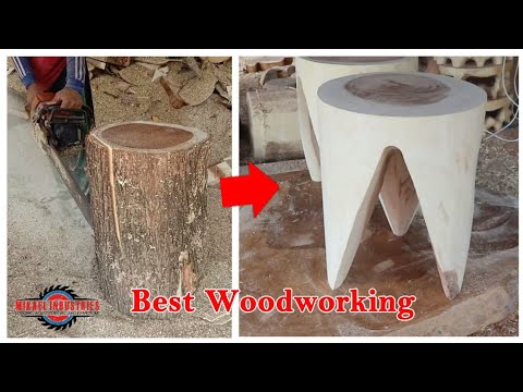 Видео: ЧУДЕСНОЕ ДЕРЕВООБРАБОТКА. Табурет для штатива