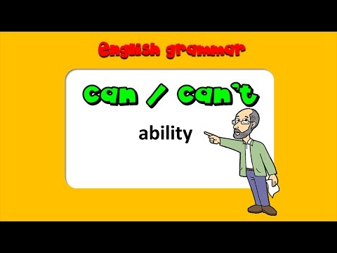 Видео: Глагол Can и Can't в английском языке. Грамматика английского языка.