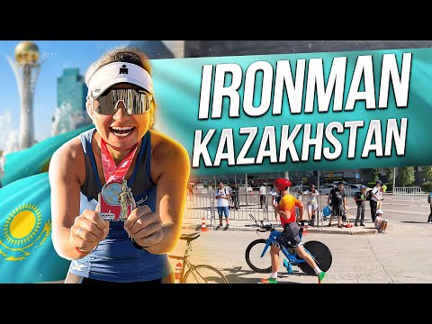 Видео: IRONMAN KAZAKHSTAN. Обзор полной дистанции. Плавание 3.8км, вело 180км, бег 42км. Нур-Султан.