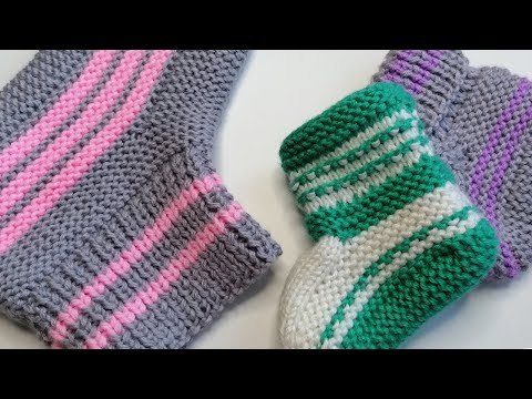 Видео: Сколько набрать петель для вязания тапочек-следков спицами - отвечаю на ваши вопросы