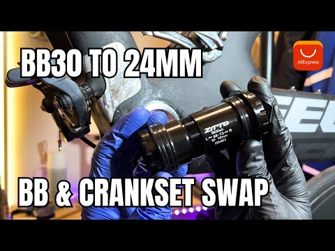 Видео: Замена каретки AliExpress ZTTO - FSA Omega на шатуны Shimano 105