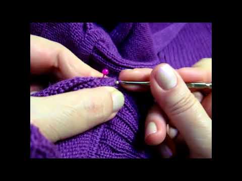 Видео: Соединительный шов крючком для трикотажных изделий. Connecting seam with a hook for knitwear.